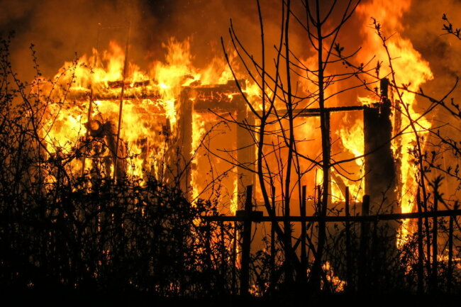 Feuerwehr R Ckt Zu N Chtlichem Laubenbrand Aus Freie Presse Aue