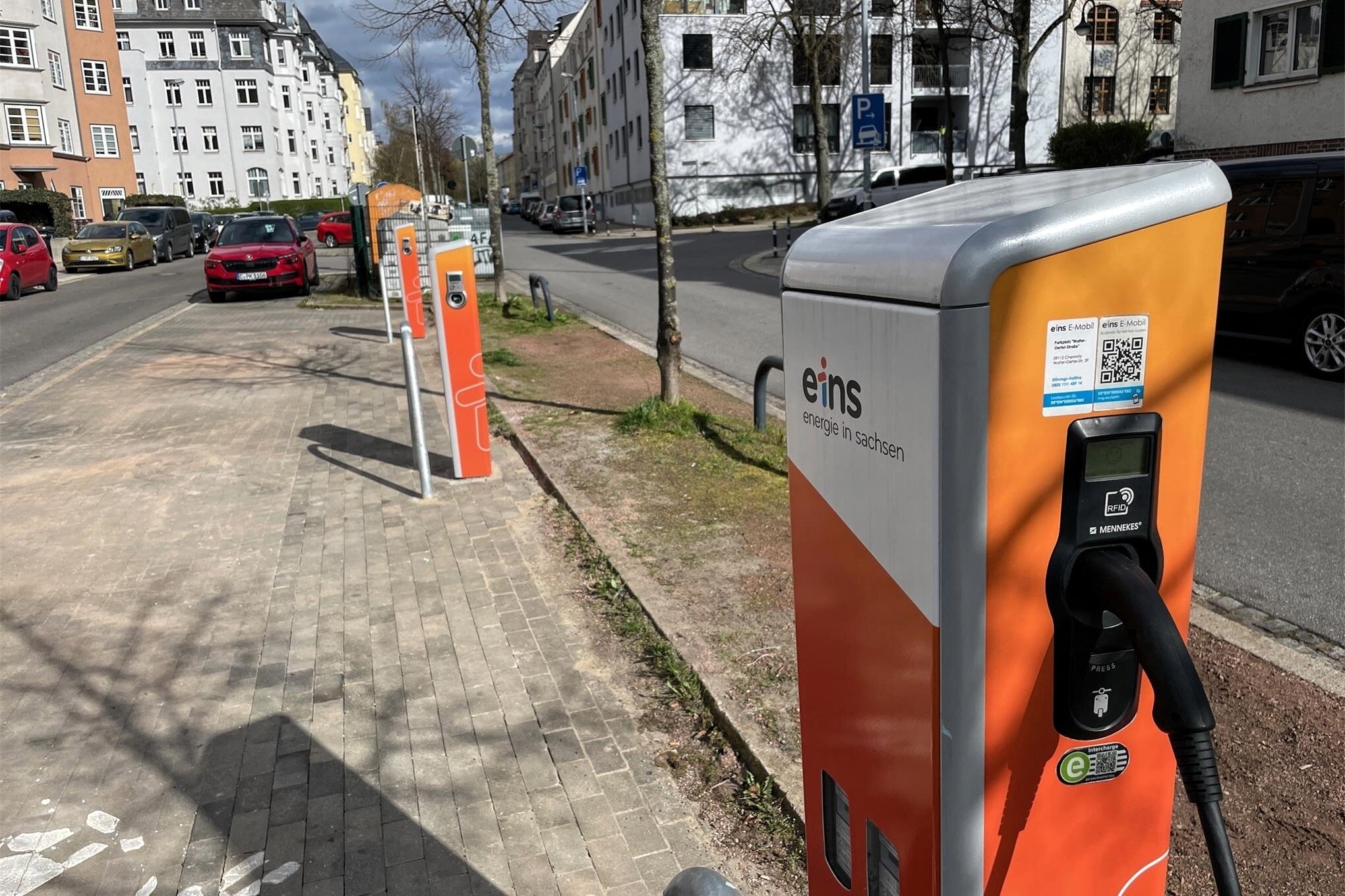 Parkplätze für E Fahrzeuge Neue Ladesäulen auf dem Chemnitzer Kaßberg