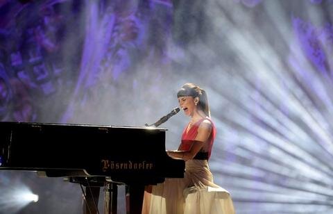 <p>
	Zahlreiche internationale Stars wie hier Christina Perri sind in Wien beim 22. Life Ball gefeiert worden.</p>
