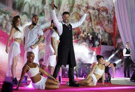 <p>
	Ricky Martin bei seinem Auftritt in Wien.</p>
