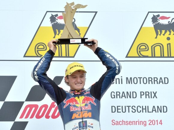 <p>In der Moto3 feierte Jack Miller (Australien/KTM) in Sachsen den vierten Saisonsieg ...</p>

