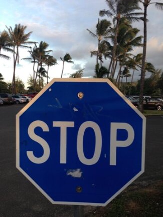 <p>
	Stoppschild auf Oahu/Hawaii.</p>

