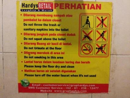 <p>
	WC-Hinweisschild auf Bali</p>
