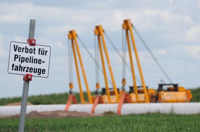 <p>
	Baustelle der Opal-Pipeline in Niederschöna</p>
