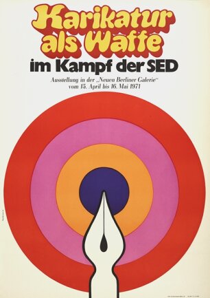 <p>
	Klaus Vonderwerth (*1936)<br />
	Karikatur als Waffe im Kampf der SED, 1971<br />
	81 x 57,6 cm<br />
	&nbsp;</p>
