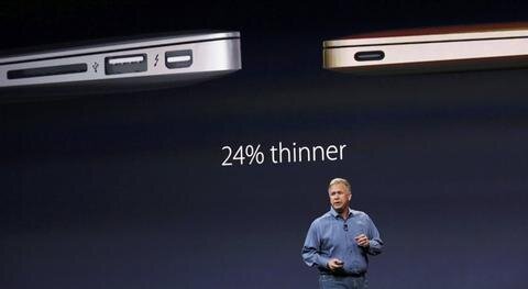 <p>
	Es bekam zudem ein Display mit deutlich höherer Auflösung als das aktuelle Macbook Air. Das Notebook kommt ohne einen Lüfter aus und ist damit geräuschlos.</p>
