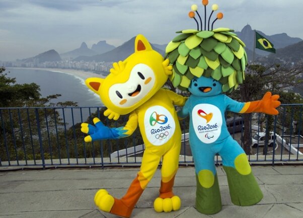 <p>
	Vinicius und Tom: So heißen die Maskottchen der Olympischen Spiele in Rio de Janeiro 2016. Es handelt sich um eine Katzenfigur Vinicius für die Sommerspiele und ein eigenes Paralympics-Maskottchen. Beide sollen die Tier- beziehungsweise Pflanzenwelt Brasiliens darstellen.</p>
