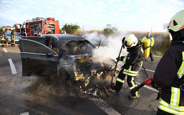 <p>
	Die Freiwillige Feuerwehr war mit vier Fahrzeugen im Einsatz und löschte den Brand.</p>
