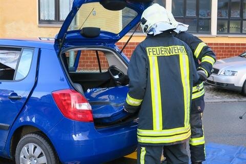 <p>Der Fahrer eines Skoda musste von der Feuerwehr aus seinem Auto befreit werden.</p>
