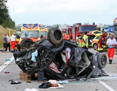 Bildergalerien - Schwerer Unfall auf A4 bei Glauchau - Bild 1 von 5