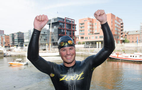 <p>Der Chemnitzer Langstreckenschwimmer Joseph Heß hat sein Ziel erreicht.</p>
