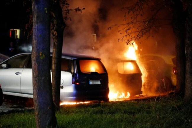 <p>In der Nacht zum Dienstag ging an der Liddy-Ebersberger-Straße ein Fahrzeug in Flammen auf.</p>
