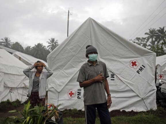 <p>Notunterkunft für&nbsp;Menschen aus den evakuierten Gebieten rund um den Vulkan Mount Agung.</p>
