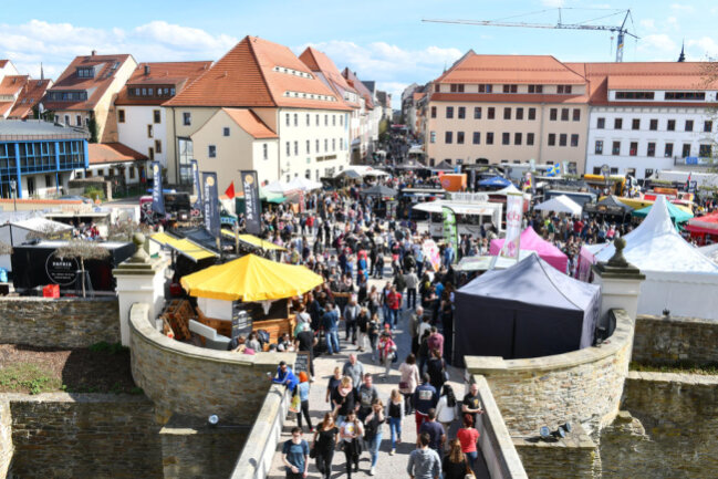 <p>Erstmals hat das Streetfood-Festival in Freiberg Station gemacht.</p>
