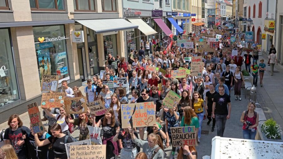 <p>In Zwickau nahmen viele Kinder und Jugendliche am "Globalen Klimastreik" teil, zu dem Fridays for Future aufgerufen hatte.</p>
