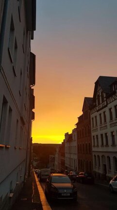 <p>Ein Bild vom Sonnenaufgang heute in Reichenbach.</p>

