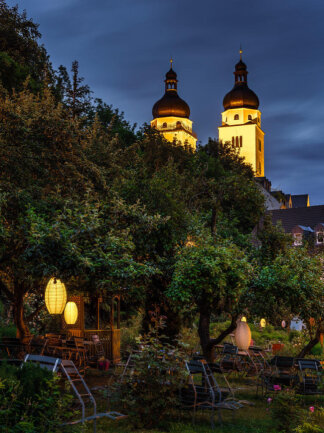 <p>Gewinnerbild: Der Weberhausgarten mit Blick auf die Johanniskirche</p>
