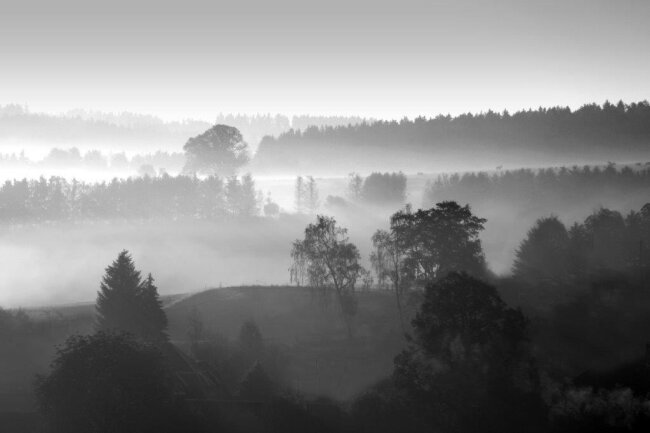 <p>Auch das kann das Vogtland sein: Mystischer Nebel im Morgengrauen. Joachim Forkel aus Ellefeld bot sich dieses Panorama oberhalb seines Wohnortes.</p>
