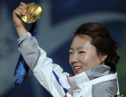 Die beste im Eisschnelllauf-Sprint &uuml;ber 500 Meter: Sang-Hwa Lee aus S&uuml;dkorea.