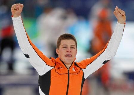 Sven Kramer aus den Niederlanden holte Gold &uuml;ber 5000 Meter im Eisschnellauf der M&auml;nner.