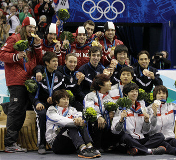 Kanada holte Gold in der 5000-Meter-Shorttrack-Staffel vor den USA und S&uuml;dkorea.