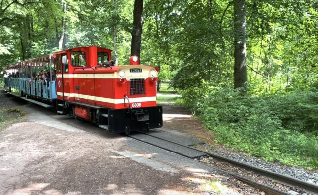 <p>Der Küchwaldpark ist der größte Chemnitzer Park. Auf 97 Hektar hat er mit der Parkeisenbahn sogar eine eigene Bahnlinie mit mehreren Haltepunkten.&nbsp;</p>
