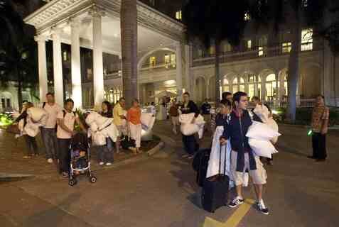 <p>
	Hotelgäste auf Honolulu mussten evakuiert werden.</p>
