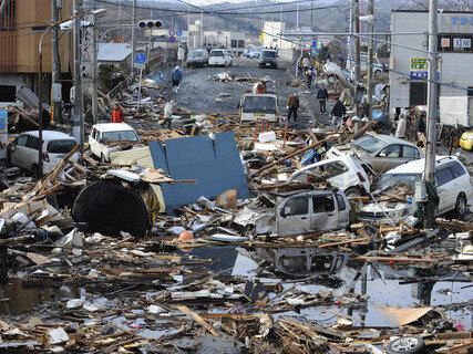 <p>
	Schutt und Zerstörung in Kesennuma.</p>
