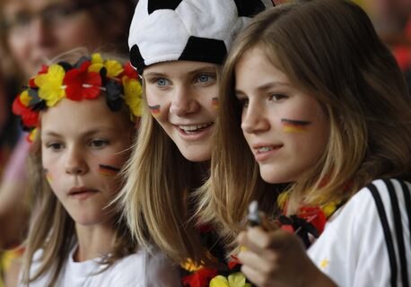 <p>
	Fans der deutschen Nationalmannschaft bei der Partie gegen Kanada.</p>
