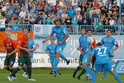 0:0 - Chemnitzer FC bietet Werder Bremen gut Paroli - 