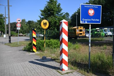 Der deutsch-polnische Grenzübergang Swinoujscie-Ahlbeck.