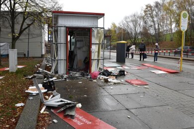 Der Sparkassen-Automat in Plauen-Chrieschwitz wurde im November 2022 gesprengt. Die Beute: 50.650 Euro.