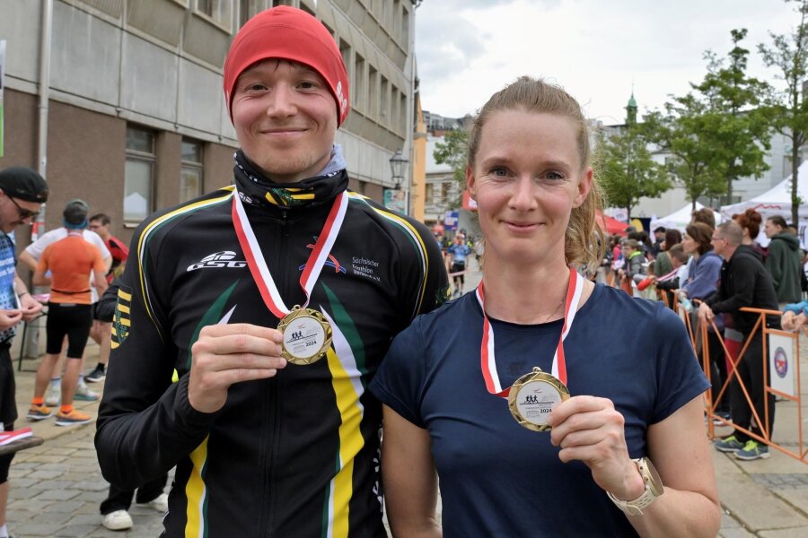 14. Zwickauer Stadtlauf: Die Sieger der Hauptrennen kommen aus dem Vogtland - Anne Gabriel und Philipp Dressel-Putz waren die Sieger des 14. Zwickauer Stadtlaufes.