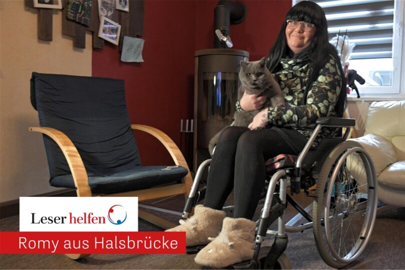 Romy Carolus aus Halsbrücke ist nach einem Unfall auf den Rollstuhl angewiesen und benötigt dafür ein größeres Bad. „Freie Presse“-Leser können helfen, dass es umgebaut werden kann.