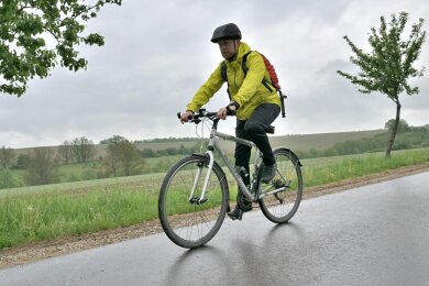 Thomas Lein aus Lichtenstein nutzt den Radweg regelmäßig als Arbeitsweg.