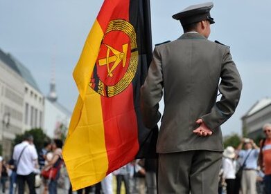 Die DDR-Flagge kam oft zum Einsatz.