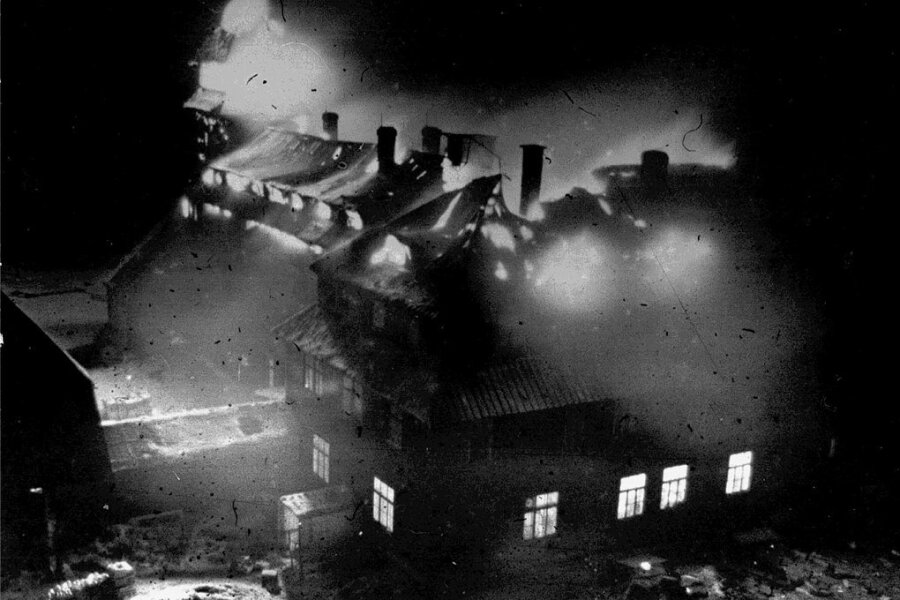 Mitten in der Wintersaison 1963 brannte das Fichtelberghaus ab. 