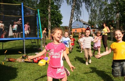 2 Millionen fließen in Einrichtungen - 
              <p class="artikelinhalt">Die Mädchen und Jungen aus der Kindertagesstätte Heidersdorf freuen sich über ein neues Trampolin von der Gemeinde. Aber auch baulich soll in der Einrichtung dieses Jahr noch einiges geschehen. </p>
            