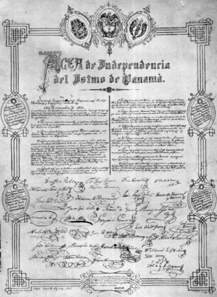 Vor 200 Jahren unterzeichnet: Die Unabhängigkeitserklärung Panamas. 