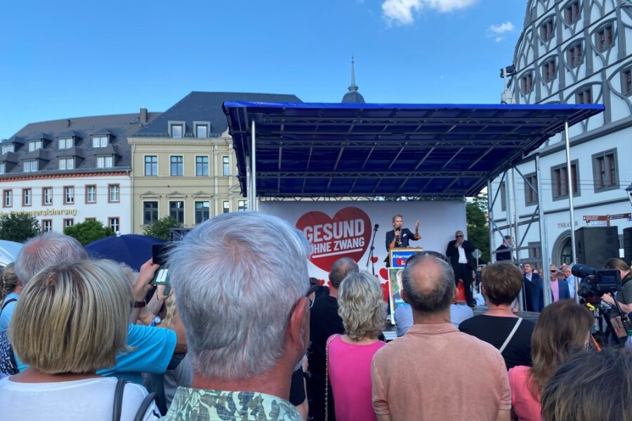 2000 Besucher bei Wahlkampfauftritt von Alice Weidel in Zwickau - 