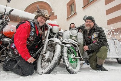 2023 in Mittelsachsen: Diese Veranstaltungen stehen im neuen Jahr an - Die hartgesottenen Motorradfahrer treffen sich am 14. Januar in Augustusburg. Es ist die 50. Auflage des Wintertreffens, das mehrere tausend Besucher anlockt. 