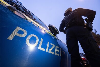 Die Polizei war am Montagnachmittag im Stadtzentrum von Crimmitschau im Einsatz.