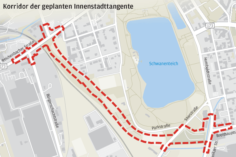 25 Jahre Planung: Wie steht es um die Zwickauer Innenstadttangente heute? - 
