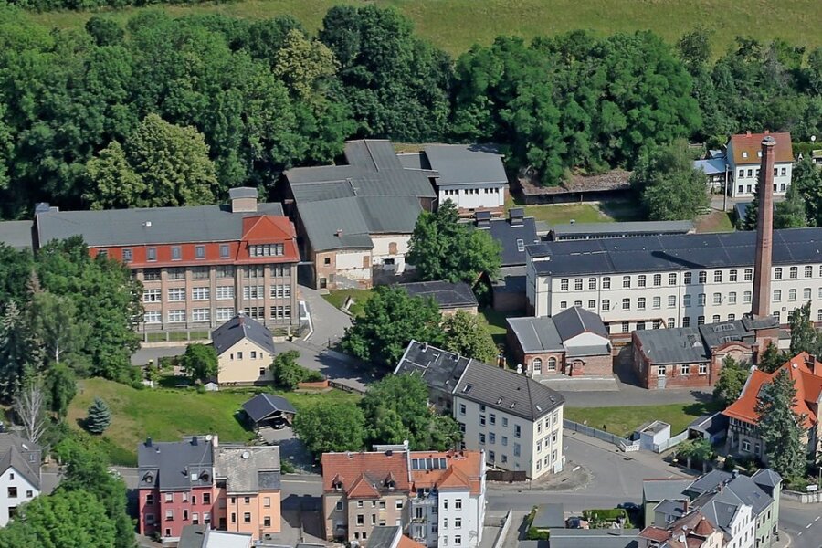 Der Komplex der Tuchfabrik in Crimmitschau. 
