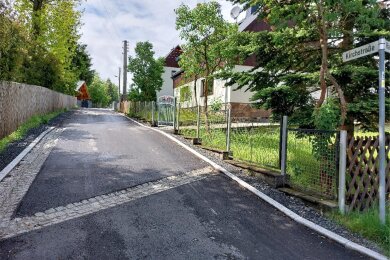 Die Sanierung der Kirchstraße in Tannenbergsthal war 2023 das letzt große Vorhaben in der Gemeinde Muldenhammer beim kommunalen Straßenbau.