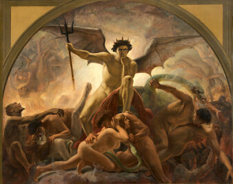 Der Leibhaftige als Bild von einem Mann: Friedrich Wilhelm Schadows Gemälde "Hölle" (1848/52) dokumentiert den ästhetischen Wertewandel in der Kunst im Hinblick auf den Teufel recht eindrücklich.  