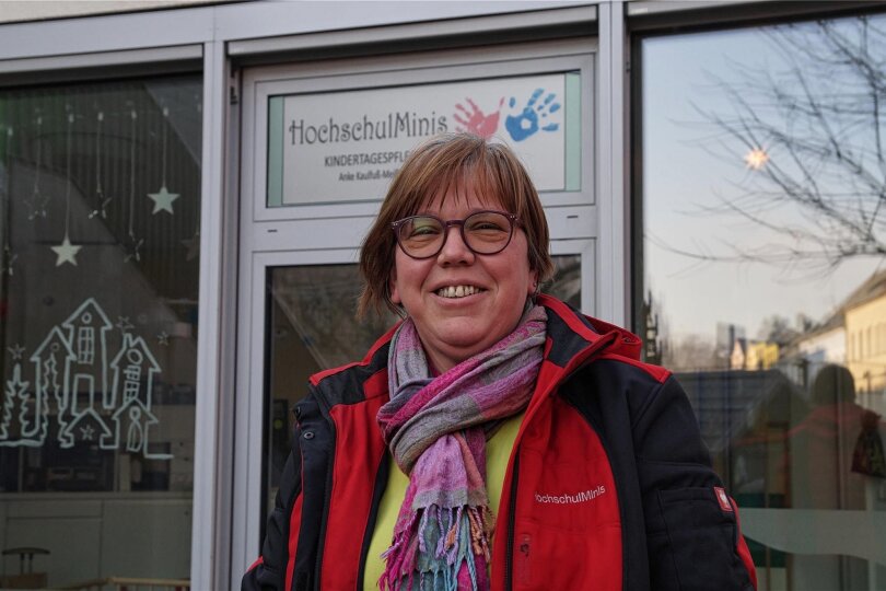 Anke Kaulfuß-Meißner ist Tagesmutter bei den Hochschul-Minis in Mittweida. Sie betreut Kinder von Studierenden der Hochschule, aber auch von Mittweidaer Eltern.