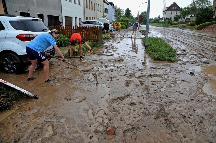 Starkregen Lost Schlammlawinen Aus Freie Presse Sachsen