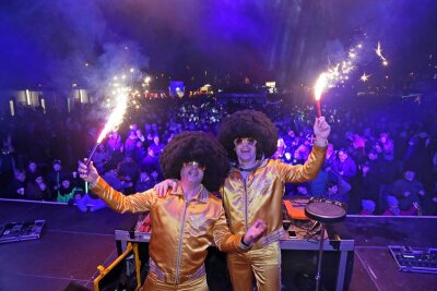 4000 Gäste bei Open-Air-Party in Zwickau - Disco Dice begeisterten mit viel Musik und flotten Sprüchen die Partygäste.