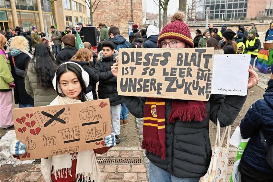 450 Menschen bei Fridays-for-Future-Demo in der Chemnitzer Innenstadt - Unter den Demonstrierenden am Tag des Globalen Klimastreiks sind in Chemnitz nicht sehr viele Schüler.